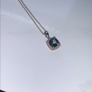 Topaz and sterling silver necklace